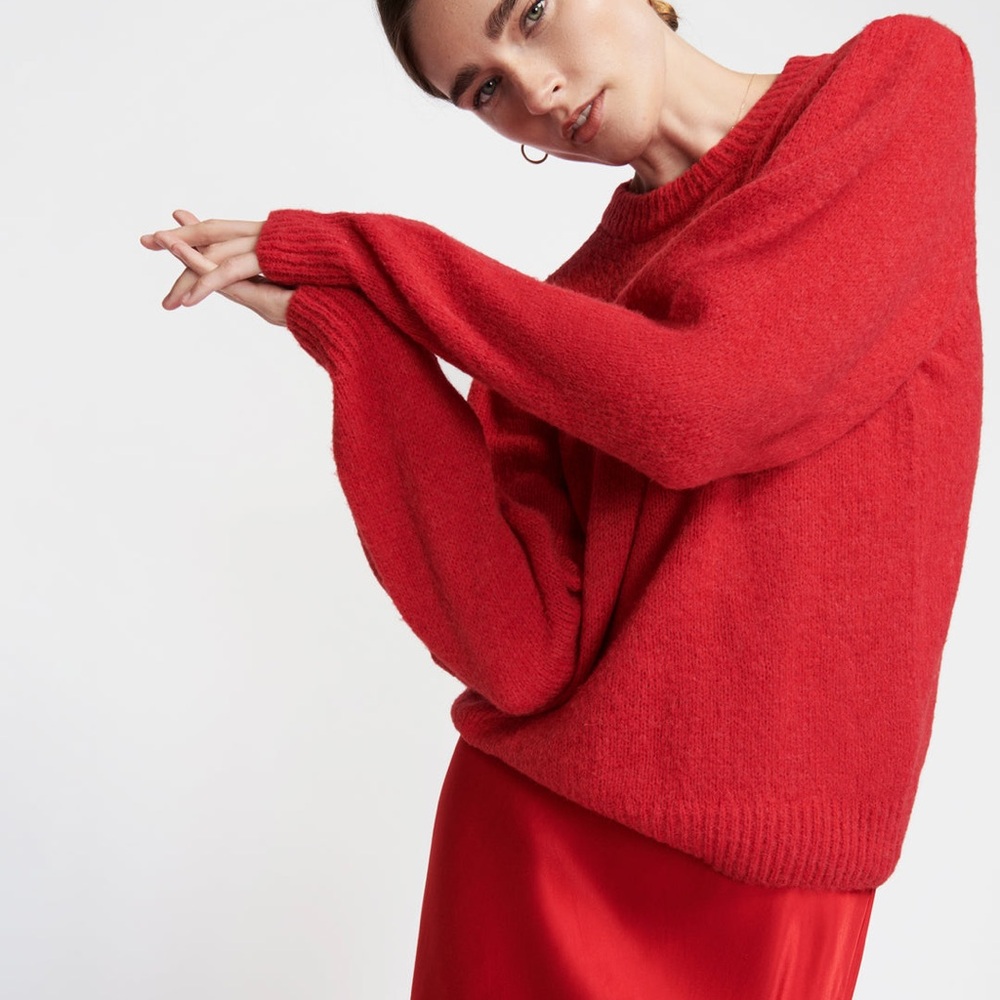 Nation LTD Busy Sweater in Heartbeat Red Color Womens size XSmall NWT